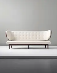Vilhelm Lauritzen, Important and rare sofa, from the Royal Suite, Radiohuset (National Broadcasting House), Copenhagen, 1938-1945, Rosewood, fabric