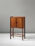 Ludvig Pontoppidan, Tobacco cabinet, circa 1960, Brazilian rosewood, Brazilian rosewood-veneered wood, brass