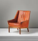 Easy chair by Erik Kolling Andersen and Jørgen Magnussen, circa 1954, Brazilian rosewood, leather, sold Sep 2014