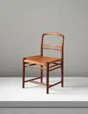 Rare chair, designed for the wedding room, Søllerød City Hall, Søllerød by Arne Jacobsen and Flemming Lassen, 1940-1942, Rosewood, leather, offered Sep 2014