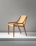 Ejner Larsen and Aksel Bender Madsen, Easy chair, circa 1951, Teak, cane