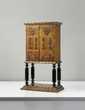 Axel Einar Hjorth, Cabinet, from the 'Caesar' series, circa 1929, Flamed birch, carved flamed birch, ebonised wood
