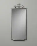 Nils Fougstedt, Mirror, 1930, Pewter, mirrored glass