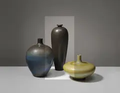 Large vase by Berndt Friberg, 1959, Stoneware with matte haresfur glaze, offered Sep 2014