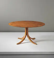 Table by Josef Frank, 1930s, Burr elm-veneered wood, mahogany, ebony, fruitwood, sold Sep 2014