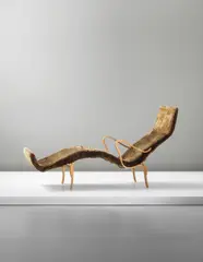 Bruno Mathsson, 'Pernilla' chaise longue, 1944, Beech laminated plywood, birch, canvas, sheepskin