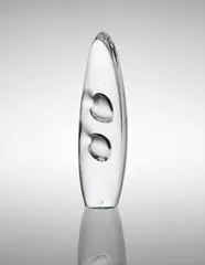 Timo Sarpaneva, Rare double 'Orkhidea' (Orchid) vase, model no. 3573, 1954, Steam-blown clear glass