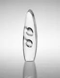 Timo Sarpaneva, Rare double 'Orkhidea' (Orchid) vase, model no. 3573, 1954, Steam-blown clear glass
