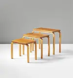 Alvar Aalto, Set of three nesting 'Café' tables, model nos. 84, 85, 86