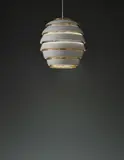 Large ‘Beehive’ ceiling light, model no. A332 by Alvar Aalto, circa 1953-1954, Painted aluminium, perforated brass, painted brass, offered Sep 2014