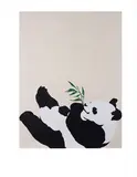 Rob Pruitt, Power of the Panda (Happy Alone), 2000, enamel and glitter on canvas