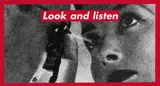 Barbara Kruger, Untitled (Look and listen)