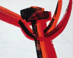 Hammer and Sickle by Andy Warhol, 1977, synthetic polymer paint and silkscreen on canvas, sold Feb 2013