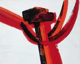 Andy Warhol, Hammer and Sickle, 1977, synthetic polymer paint and silkscreen on canvas