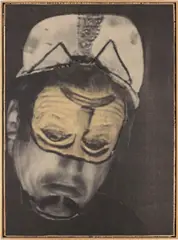David Noonan, Untitled, 2008, screen printed jute and linen collage in artist’s raw oak frame