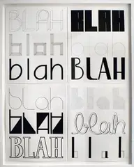 Tauba Auerbach, Blahs II, 2006, ink on paper (in four parts)