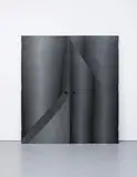 Ned Vena, Untitled, 2012, adhesive vinyl, steel door (in two parts)