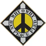 Robert Indiana, Why O Why Has Peace Fled, 2003, oil on canvas