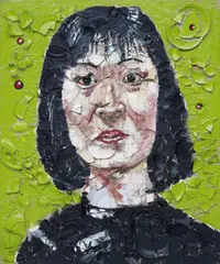 Julian Schnabel, Winnie, 1988, mixed media on panel