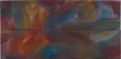 Gerhard Richter, Rot-Blau-Gelb (Red-Blue-Yellow), 1973, oil on canvas (in four parts)