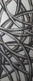 Aaron Young, Untitled (Single), 2010, oil, acrylic and burnt rubber on aluminium