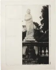 Etching Maquette for Wrapped Venus, project for Villa Borghese, Rome by Christo, 1974, etching, ebony pencil, transparent tape, white Prismacolour pencil, collage element in cut Japanese paper on handmade pa, offered Feb 2013
