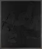 Anselm Reyle, Black Earth, 2006, mixed media on canvas in metal frame