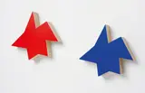 Imi Knoebel, Two works: Kinderstern, 2003, acrylic on wood