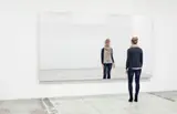 Jeppe Hein, Mirror Wall, 2010, mirror foil, wooden frame substructure, vibration system