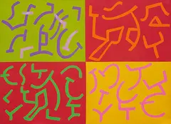 Untitled by Carla Accardi, 1999, acrylic on canvas, offered Feb 2013