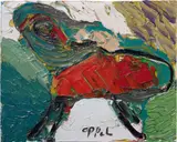 Untitled by Karel Appel, 1974, oil on canvas, sold Feb 2013