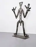 TX by A. R. Penck, 1995, hand flexed and welded steel, offered Feb 2013