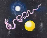 Kenny Scharf, Space Snake, 1987-88, acrylic and oil on canvas