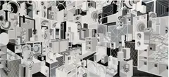 Ian Monroe, Core, 2004, paper and adhesive vinyl on paper