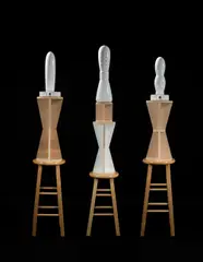 Tetsuya Yamada, Three works: Morice, 2006-07, plywood and ceramic