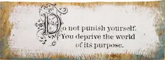 Banksy, Do Not Punish Yourself, 2005, spray paint on wood