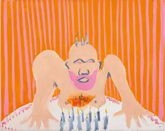 Orange Burn by Tala Madani, 2006, oil on canvas, sold Apr 2013