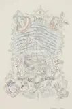 Wim Delvoye, Untitled (Here with Monsters), 2002, pencil and coloured pen on paper