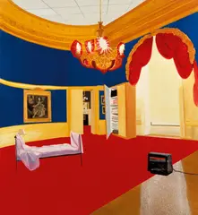Dexter Dalwood, The Queen’s Bedroom, 1998, oil on canvas