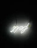Terence Koh, Untitled 5 (Felt), 2003, white neon light, automotive paint, extension cords