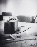Santiago Sierra, 24 Blocks of Concrete Constantly Moved During a Day's Work by Remunerated Laborers, 1999/2002, chromogenic print