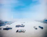 Catherine Yass, Yang Pu East, 2006, colour photograph in lightbox