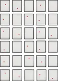 Rodney Graham, School of velocity: 24 hours of music divided into fifteen minute intervals, 1993, two complete sets of 15 screenprints in red and offset printing, on wove paper