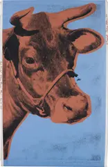 Cow by Andy Warhol, 1971, screenprint in colours on wallpaper, sold Apr 2013