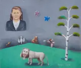 Arkadi Petrov, Shooting Gallery, 1984, oil on fibreboard