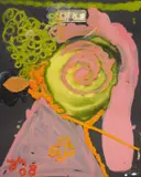 Jonathan Meese, Stofftierwechsel 7, 2008, oil and mixed media on canvas