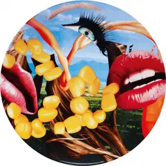 Lips by Jeff Koons, 2012, screenprint on porcelain, sold Apr 2013