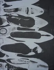 Andy Warhol, Diamond Dust Shoes, 1980-1981, synthetic polymer paint, silkscreen ink and diamond dust on canvas