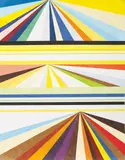 Mark Grotjahn, Untitled (Three-Tiered Perspective)