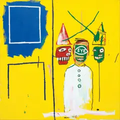 Jean-Michel Basquiat, Three Pontificators, 1984, acrylic and oilstick on canvas